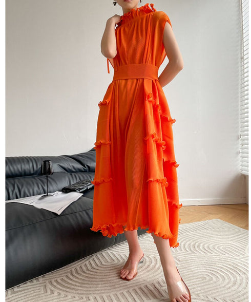 Frill Pleats Dress